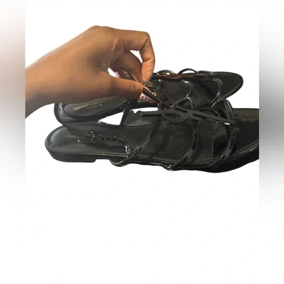 Saint Laurent Cassandra Leather Sandals